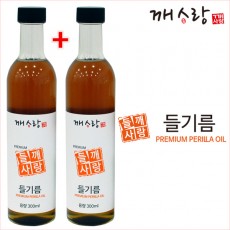 국산 들기름 300ml x 2병 /무료배송/100% 국산 들깨